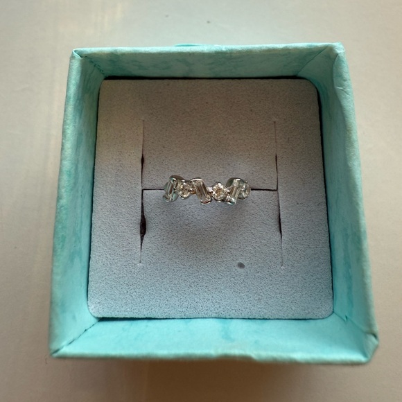 Sterling Silver Ear Cuff with Baguette Cz - Picture 2 of 6